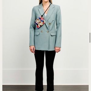 Elizabeth and James Sterling Double Breasted Celadon Blazer size 4